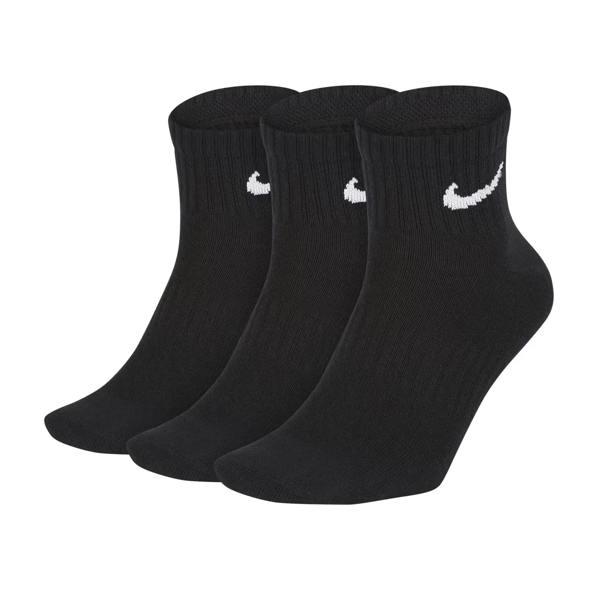 

Набор из 3 пар повседневных легких тренировочных носков Nike на щиколотке, чёрный