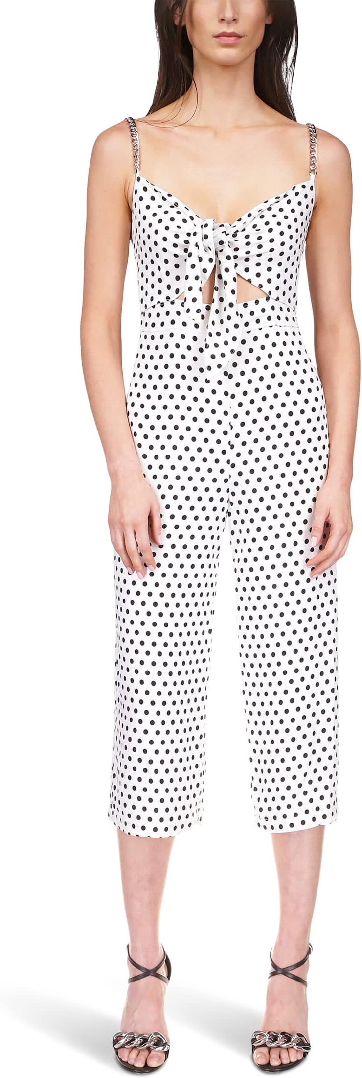 

Комбинезон Michael Kors Classic Dot Tie Jumpsuit, цвет White/Black