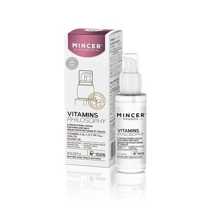 

Mincer Est. Pharma 1989 Mincer Pharma Vitamins Philosophy Сыворотка для рук и ногтей для зрелой кожи с маслом чиа и витаминами 30 мл