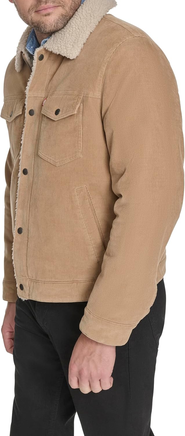 Мужская джинсовая куртка Levi's Cotton Trucker, Tan Corduroy — фото 3
