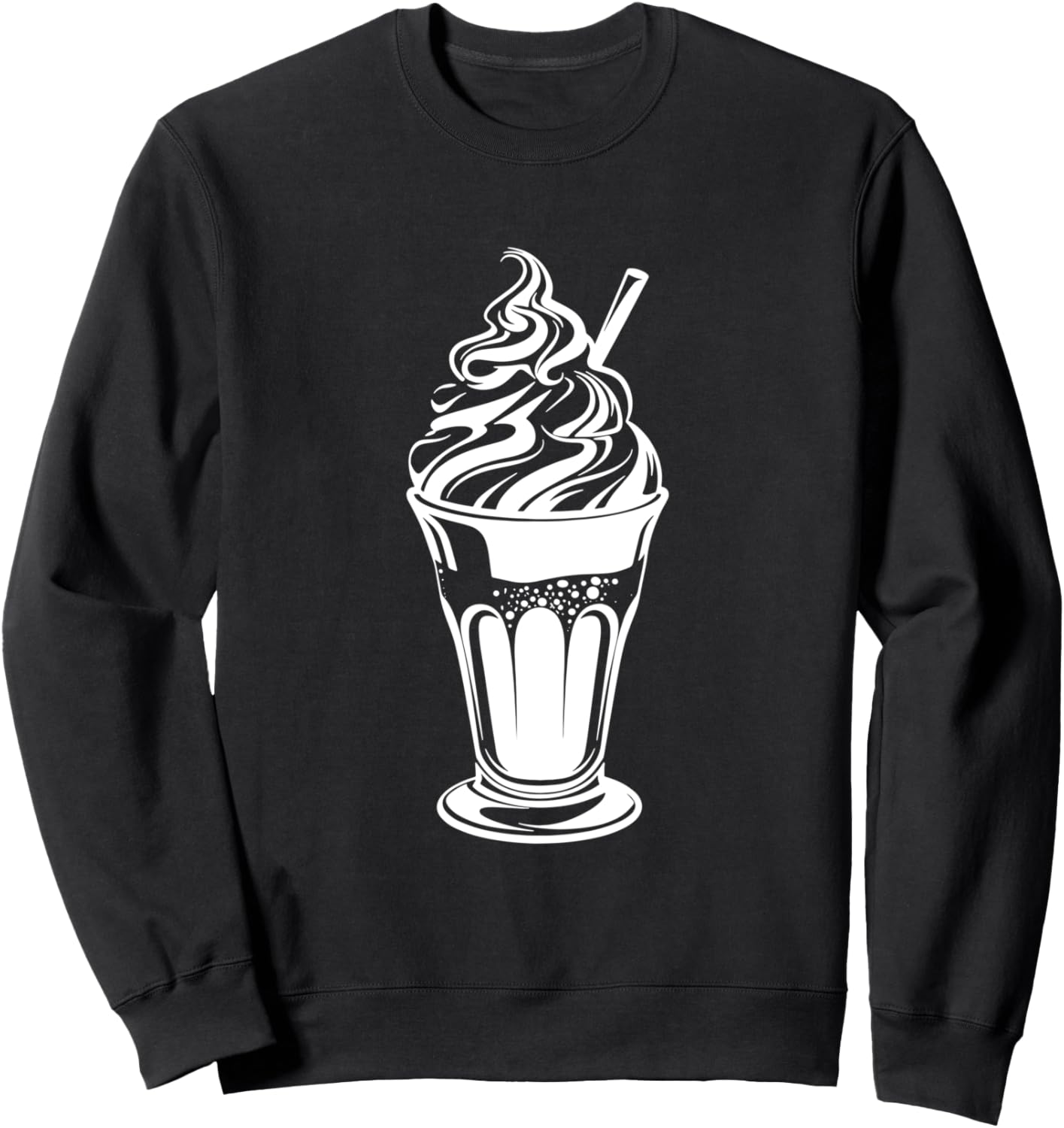 

Стаканчик мороженого Замороженный десерт Сорбет Толстовка Funny Ice Cream Seller Graphic Shirt, черный