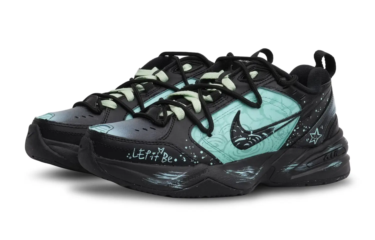 

Кроссовки Nike Air Monarch 4 Chunky Sneakers Unisex Low-top Black/green, зеленый