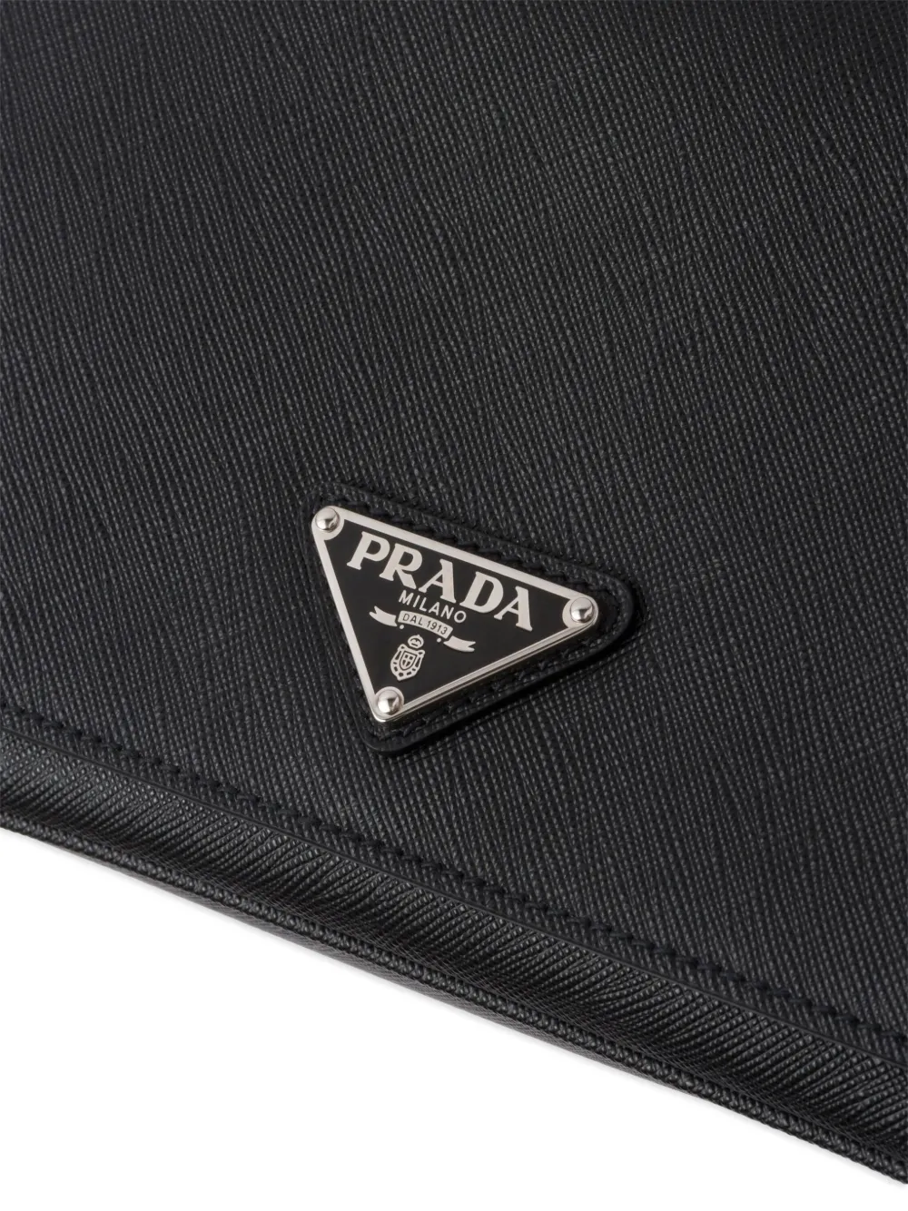 Сумка на плечо из сафьяновой кожи Prada, черный — фото 4