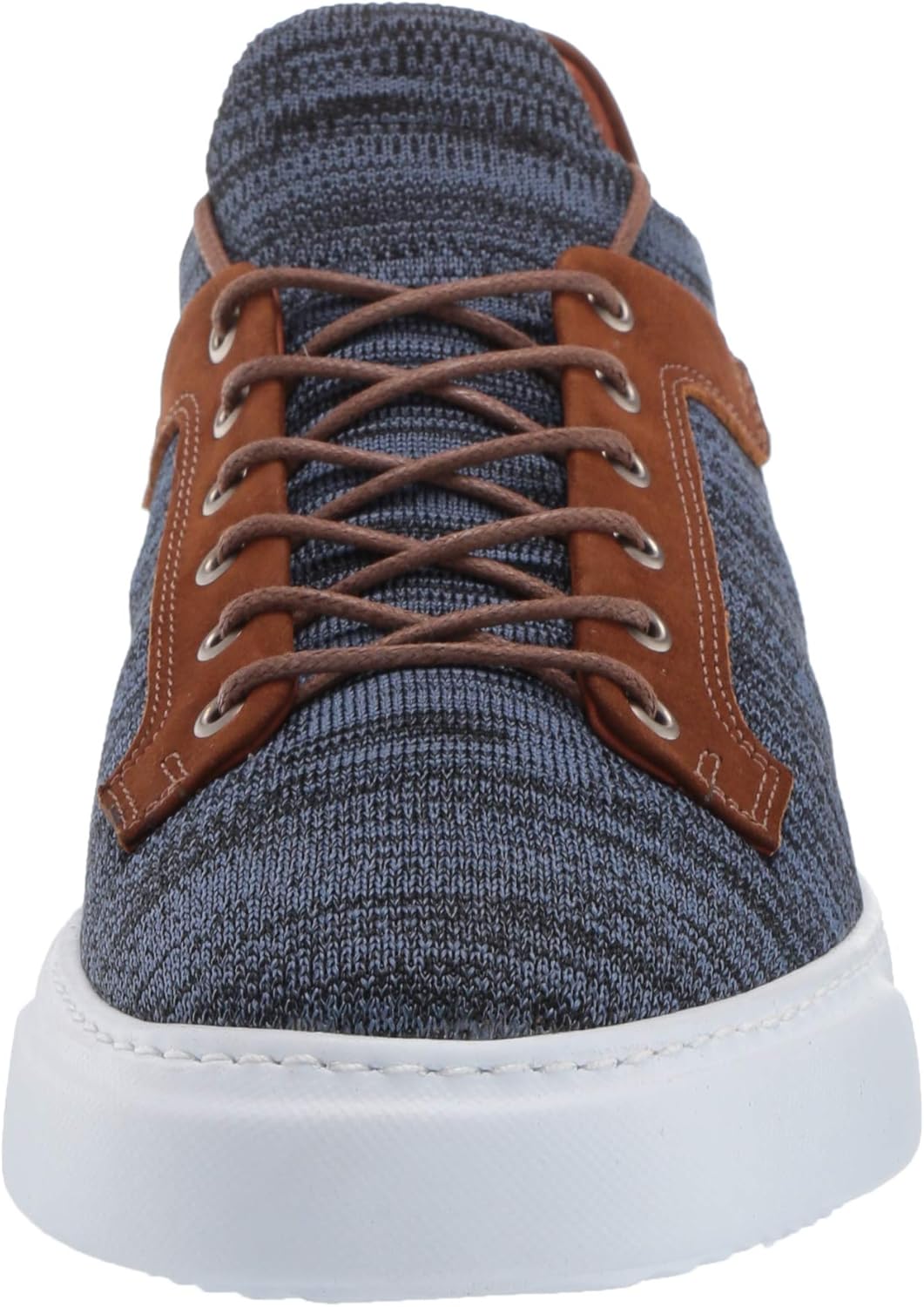 Мужские кроссовки Brothers United из легкой трикотажной кожи с технологичным дизайном, Navy Lux Knit/Cognac Nubuck — фото 2