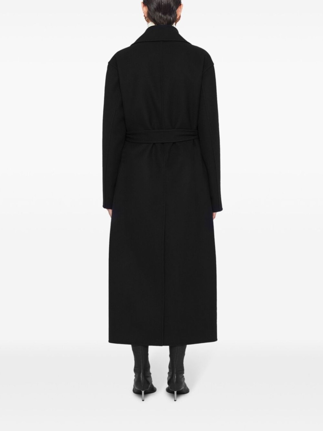 

Jil Sander пальто с отложным воротником и поясом, черный