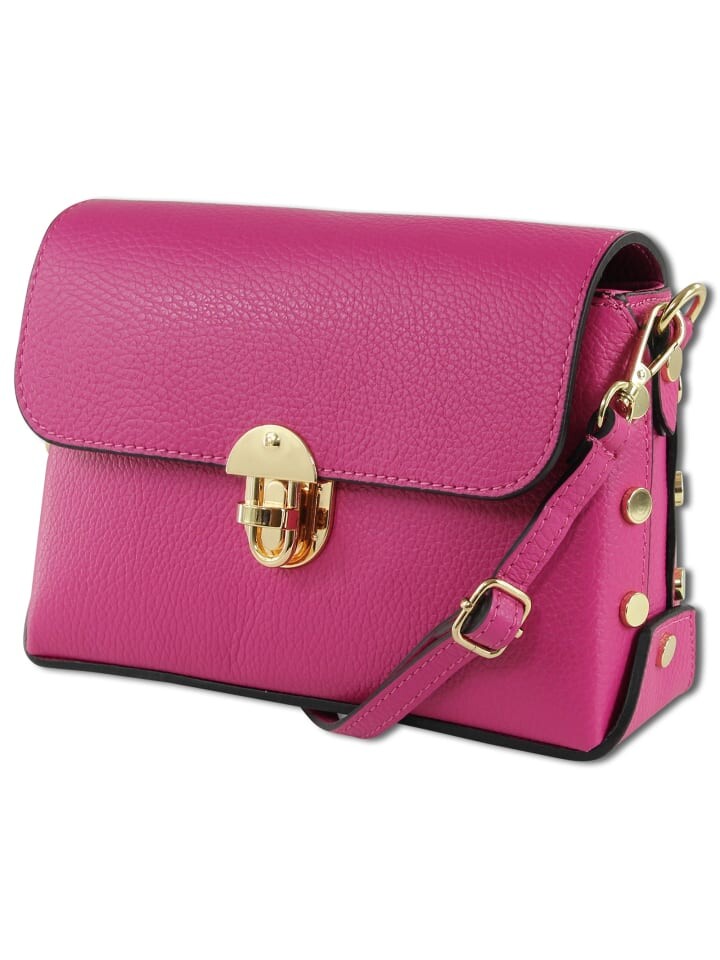 

Наплечная сумка Toscanto Umhängetasche Leder fuchsia, pink ca. 22cm