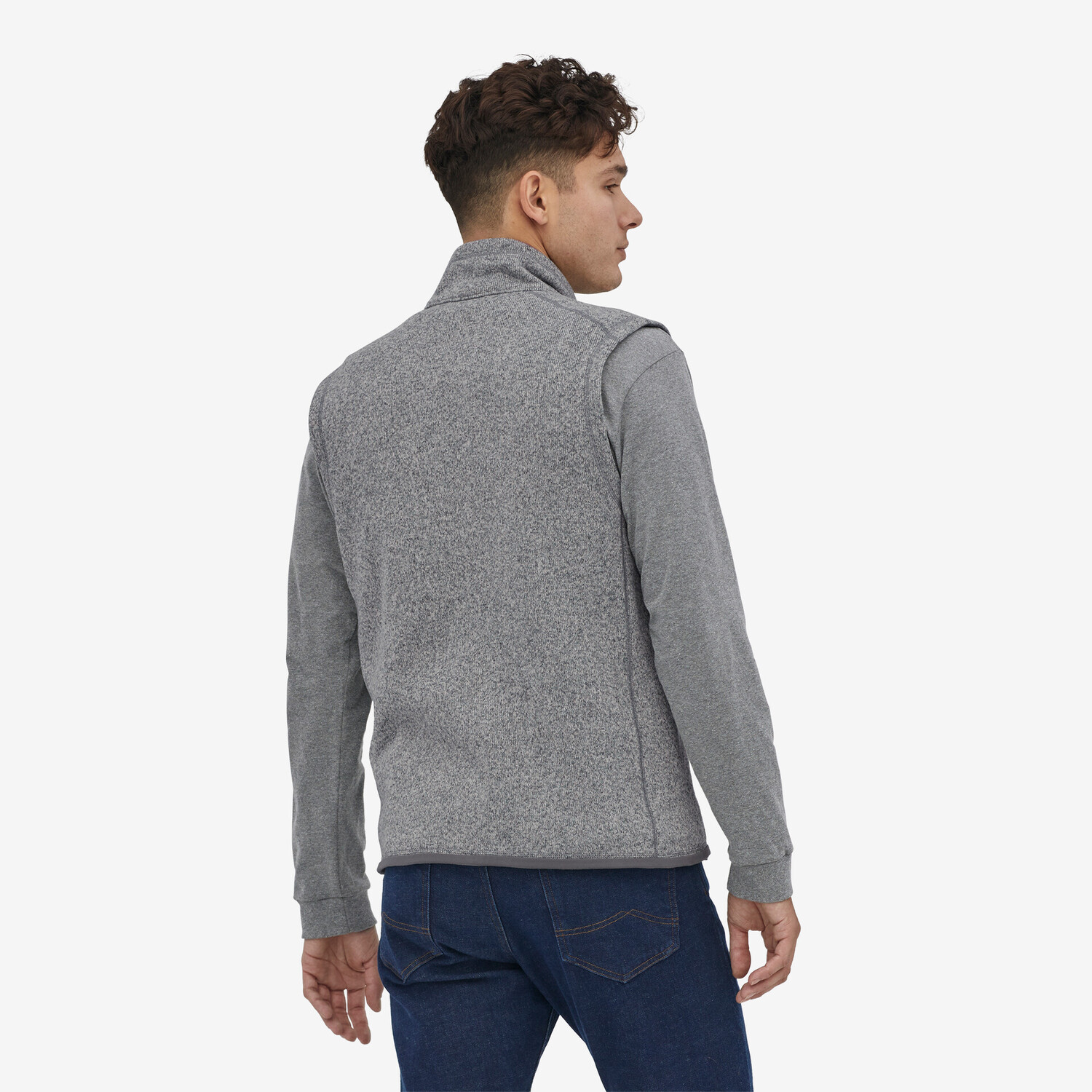 Мужской лучший свитер, флисовый жилет Patagonia, цвет Stonewash — фото 3