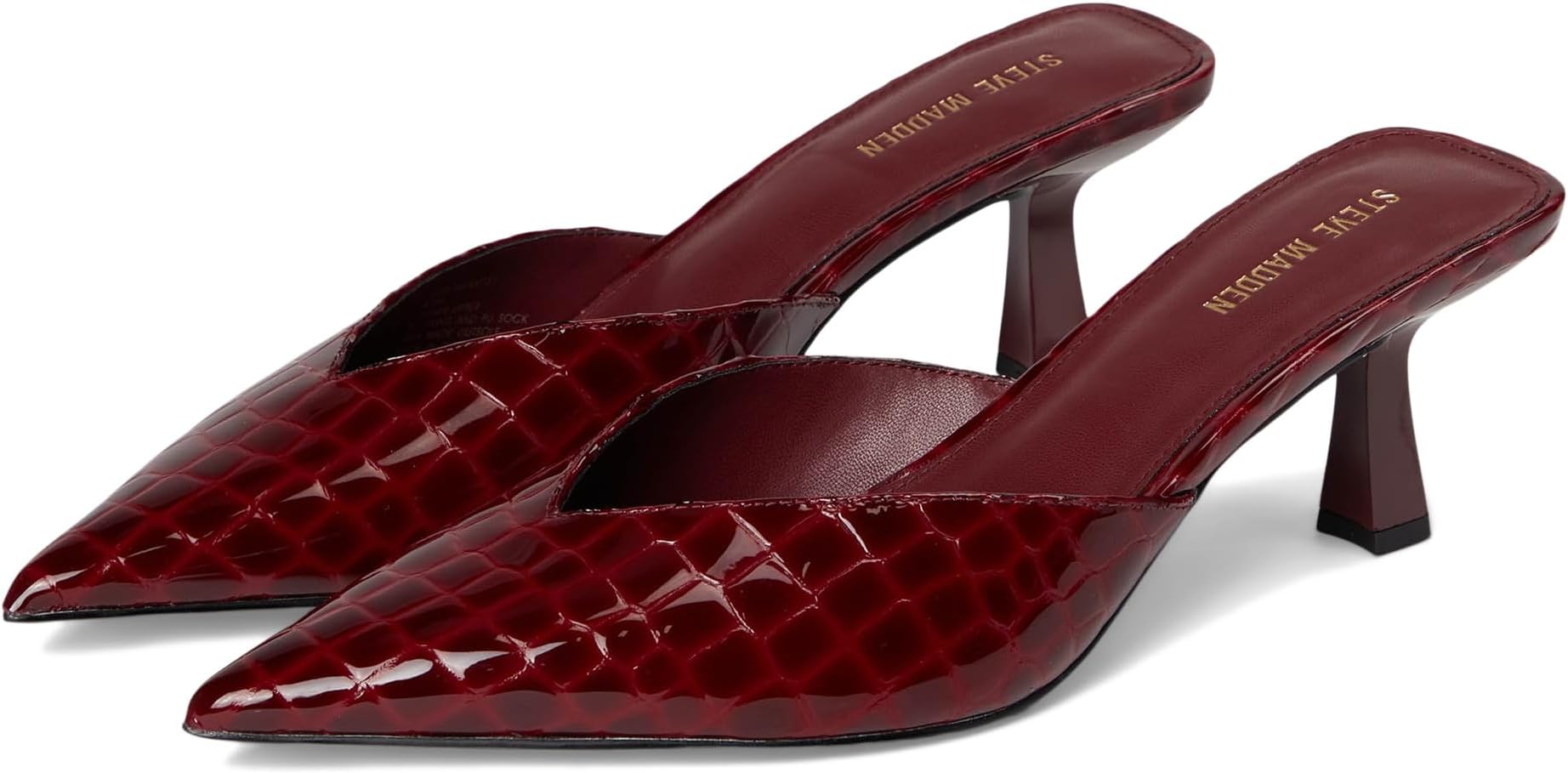 Туфли Steve Madden Women's Mod, Burgundy Croco