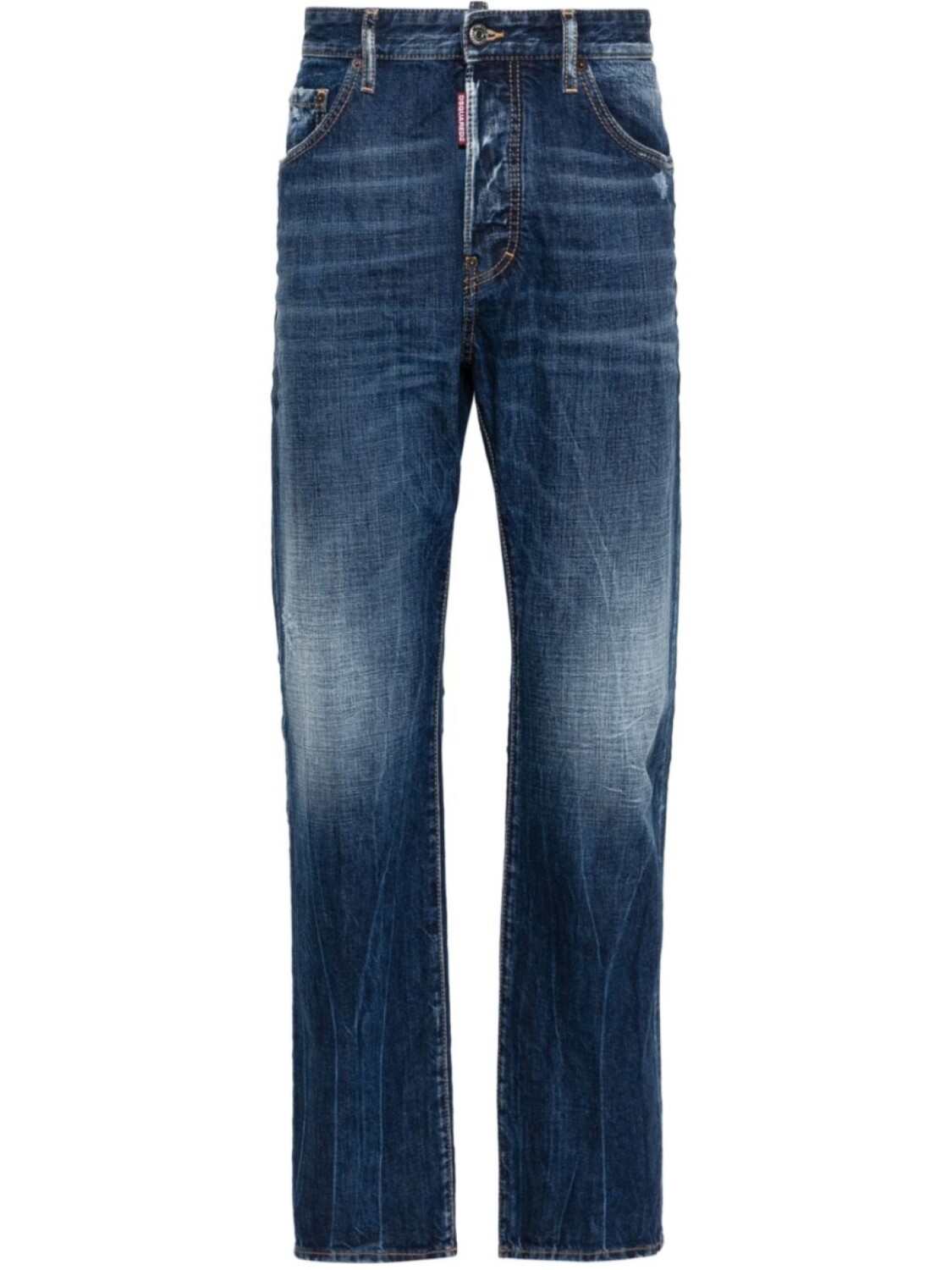

Dsquared2 прямые джинсы 642 средней посадки, синий