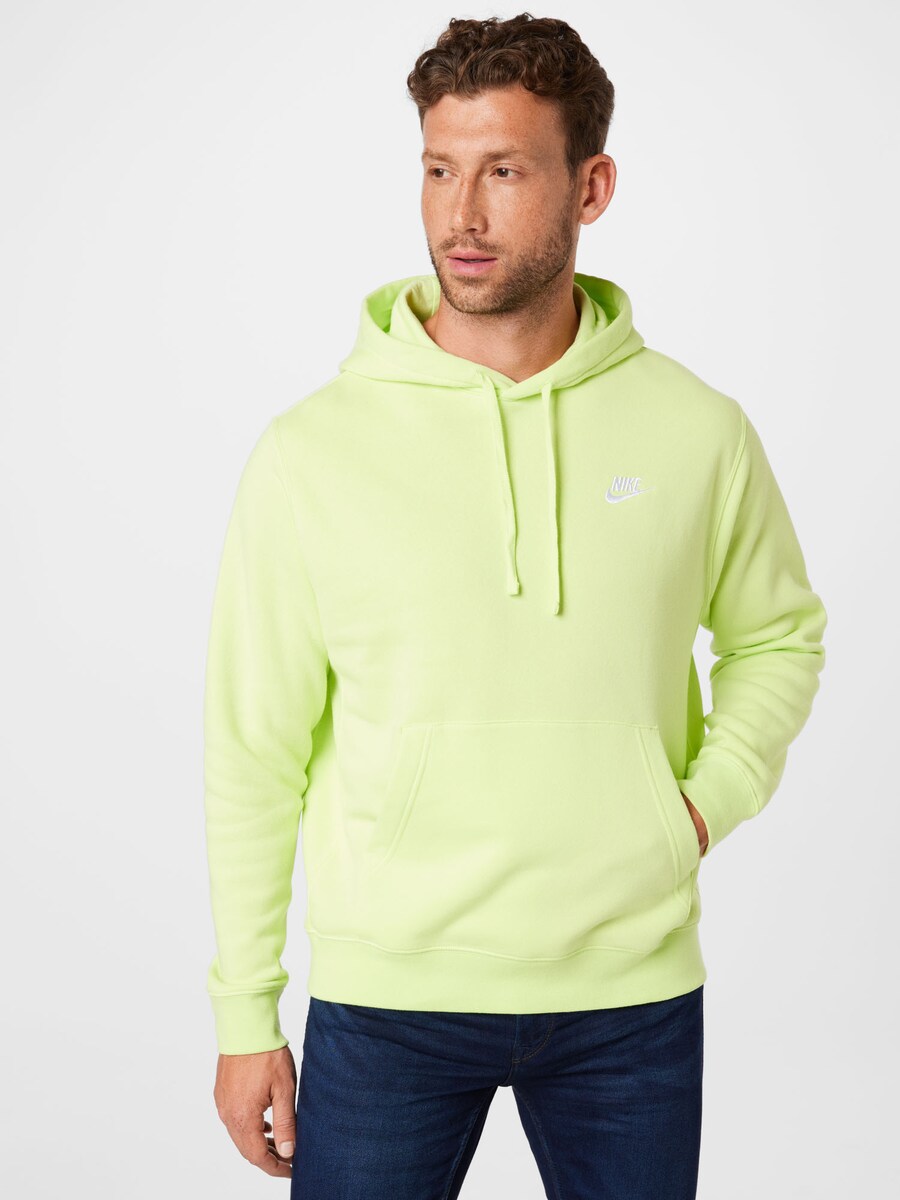 Толстовка обычного кроя Nike Sportswear Club Fleece, цвет Neon yellow — фото 2