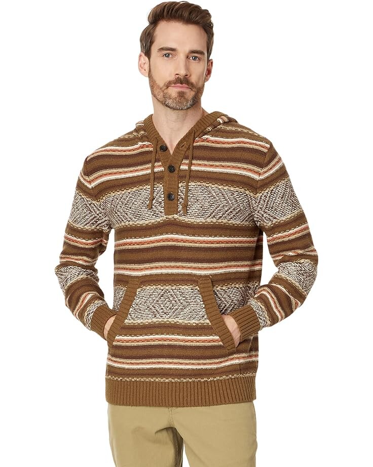 

Свитер Pendleton Highland Peak Cotton Hoody, цвет Khaki/Coral/Coffee Stripe