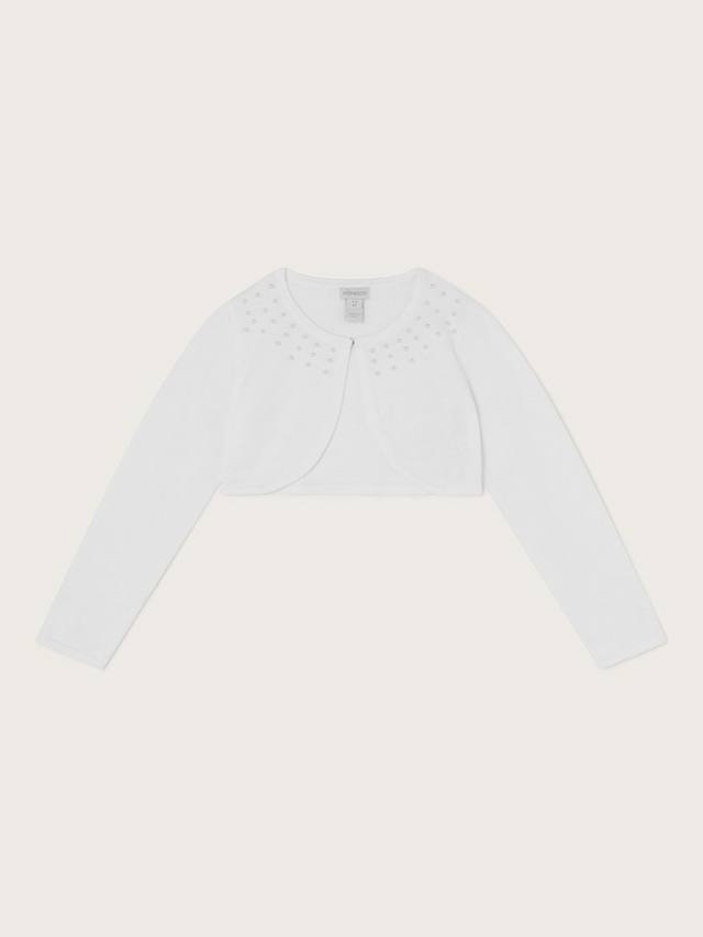 

Детский кардиган Niamh в жемчужном цвете Monsoon, White