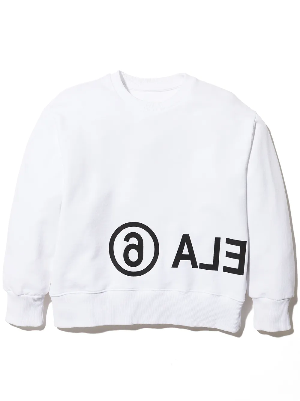 

Толстовка оверсайз с логотипом MM6 Maison Margiela Kids, белый