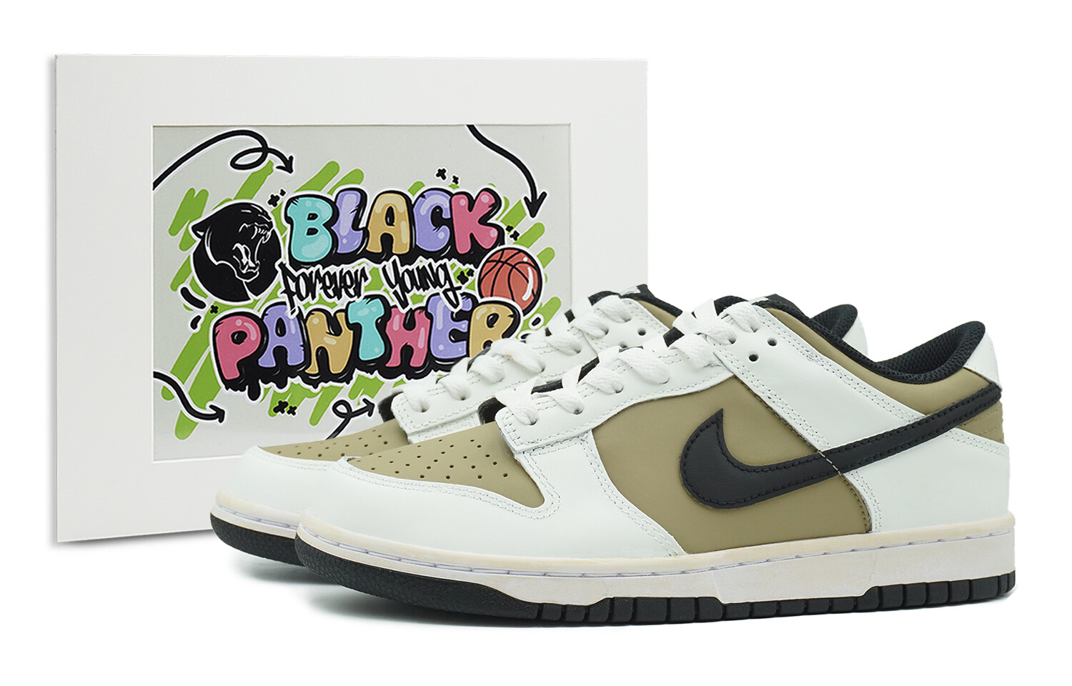 

Кроссовки Nike Dunk Skateboarding Shoes Men Low-top White/green, белый