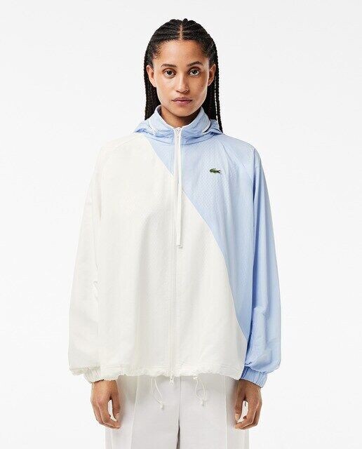 

Нейлоновый жилет оверсайз с цветными блоками Lacoste, белый