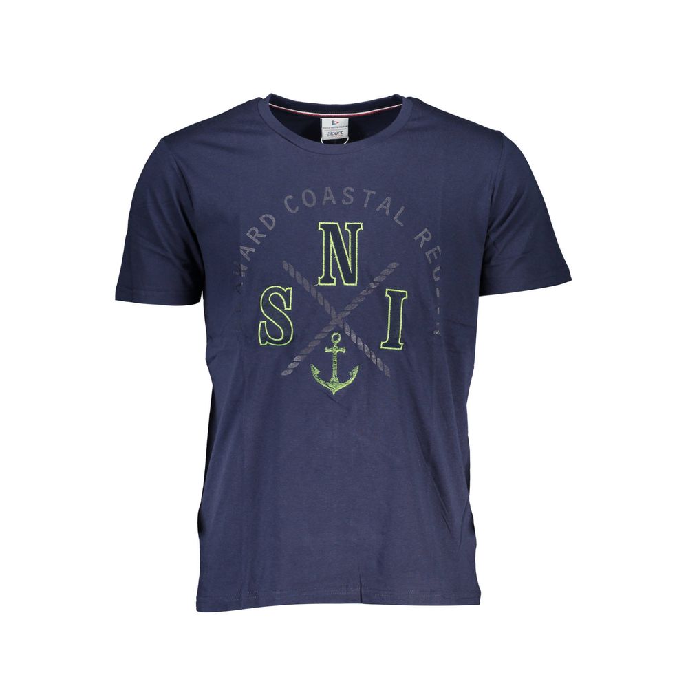 

Синяя хлопковая футболка Nautica, синий