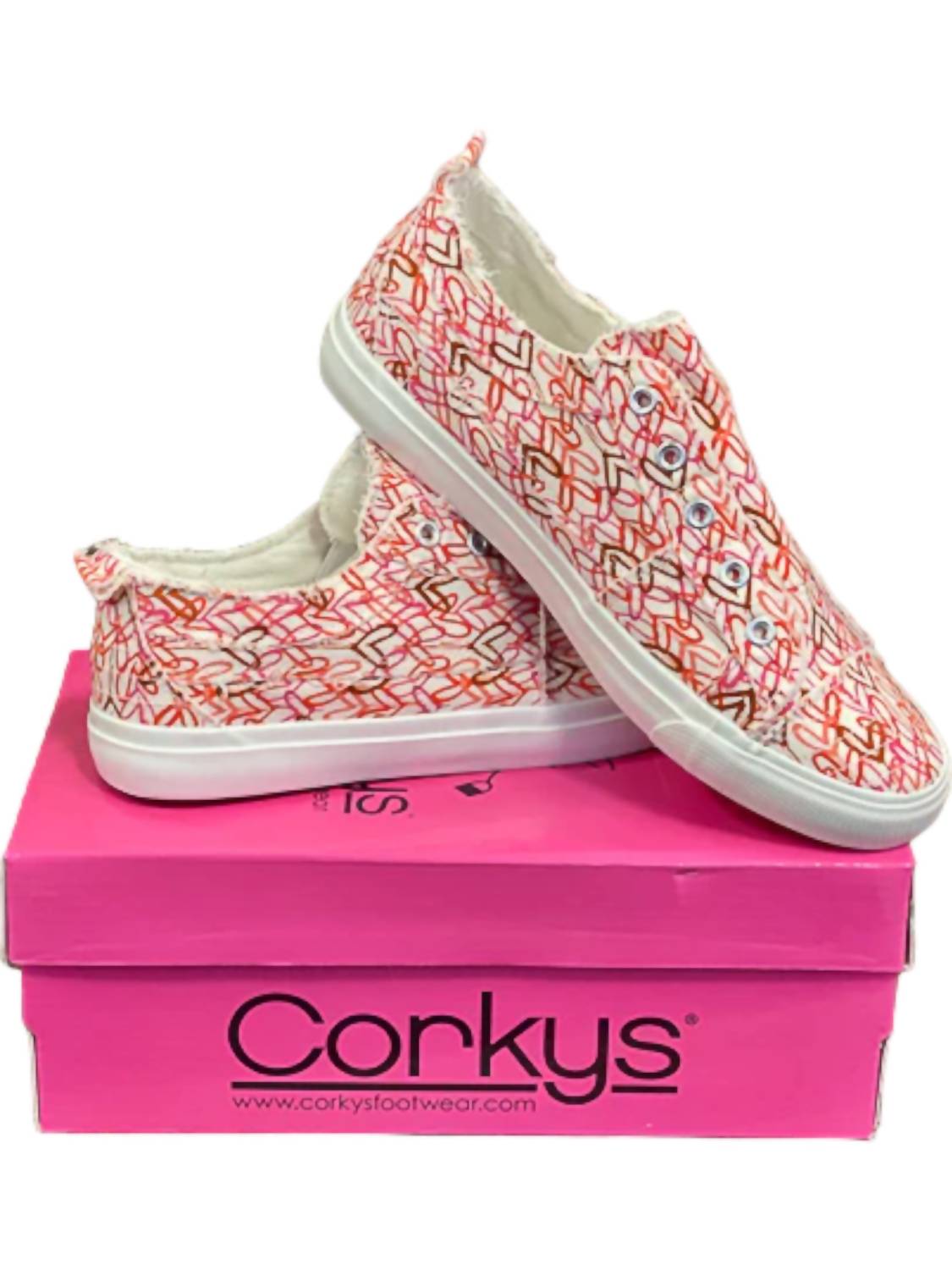Женские туфли-слипоны Babalu Heart розового цвета Corkys Footwear — фото 4