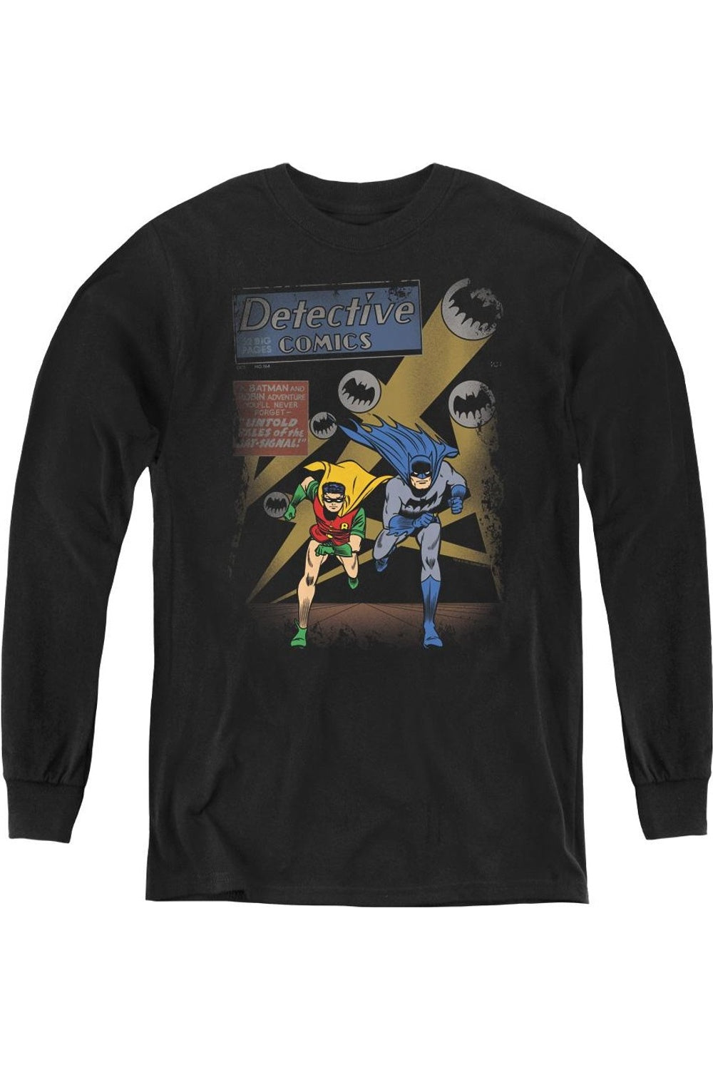 

Футболка с длинным рукавом для детей Batman Dynamic Duo Gildan, черный