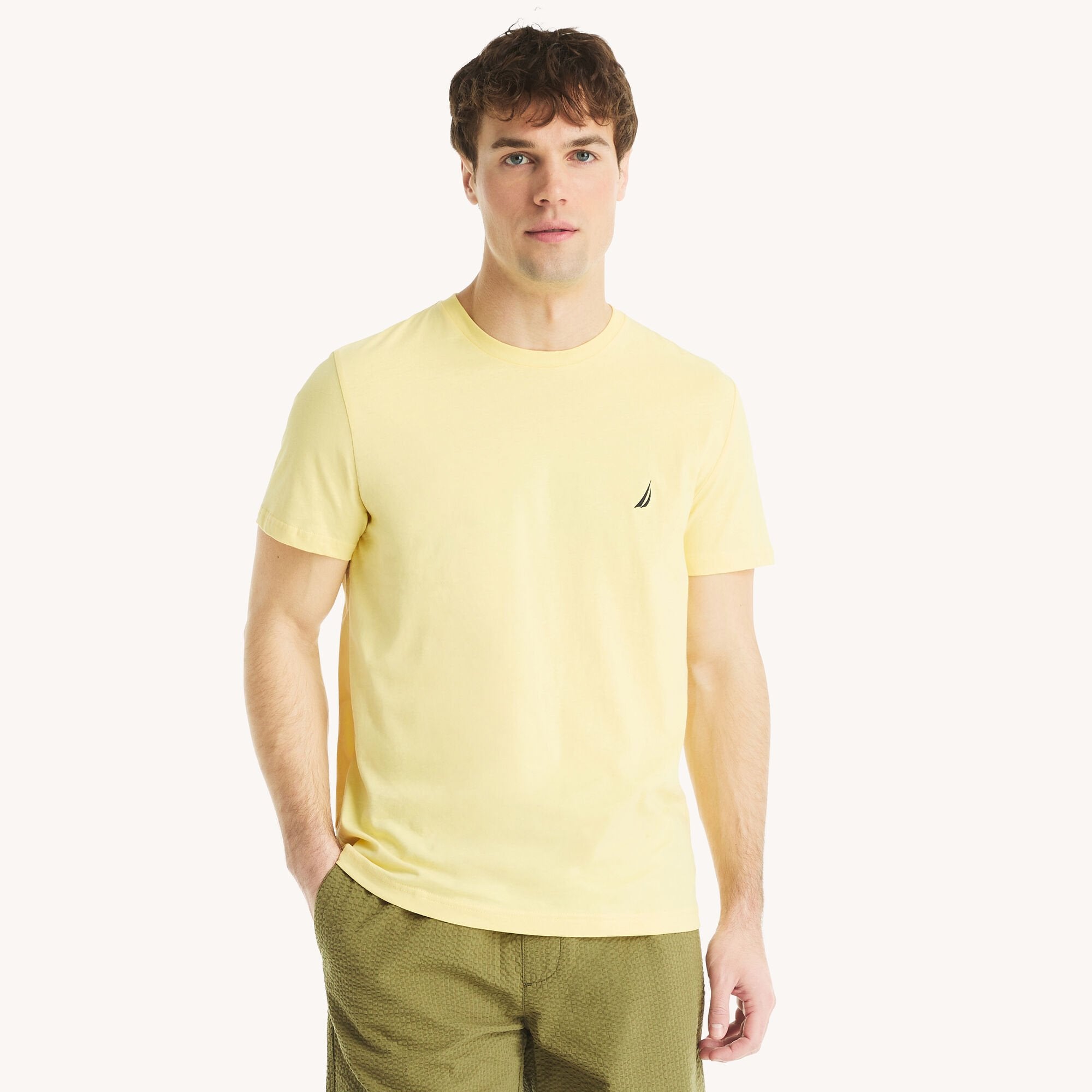 

Футболка мужская Nautica Solid с круглым вырезом, цвет sunshine