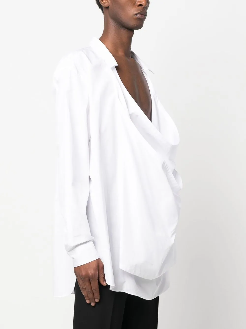

Рубашка с драпировкой Comme des Garçons Homme Plus, белый