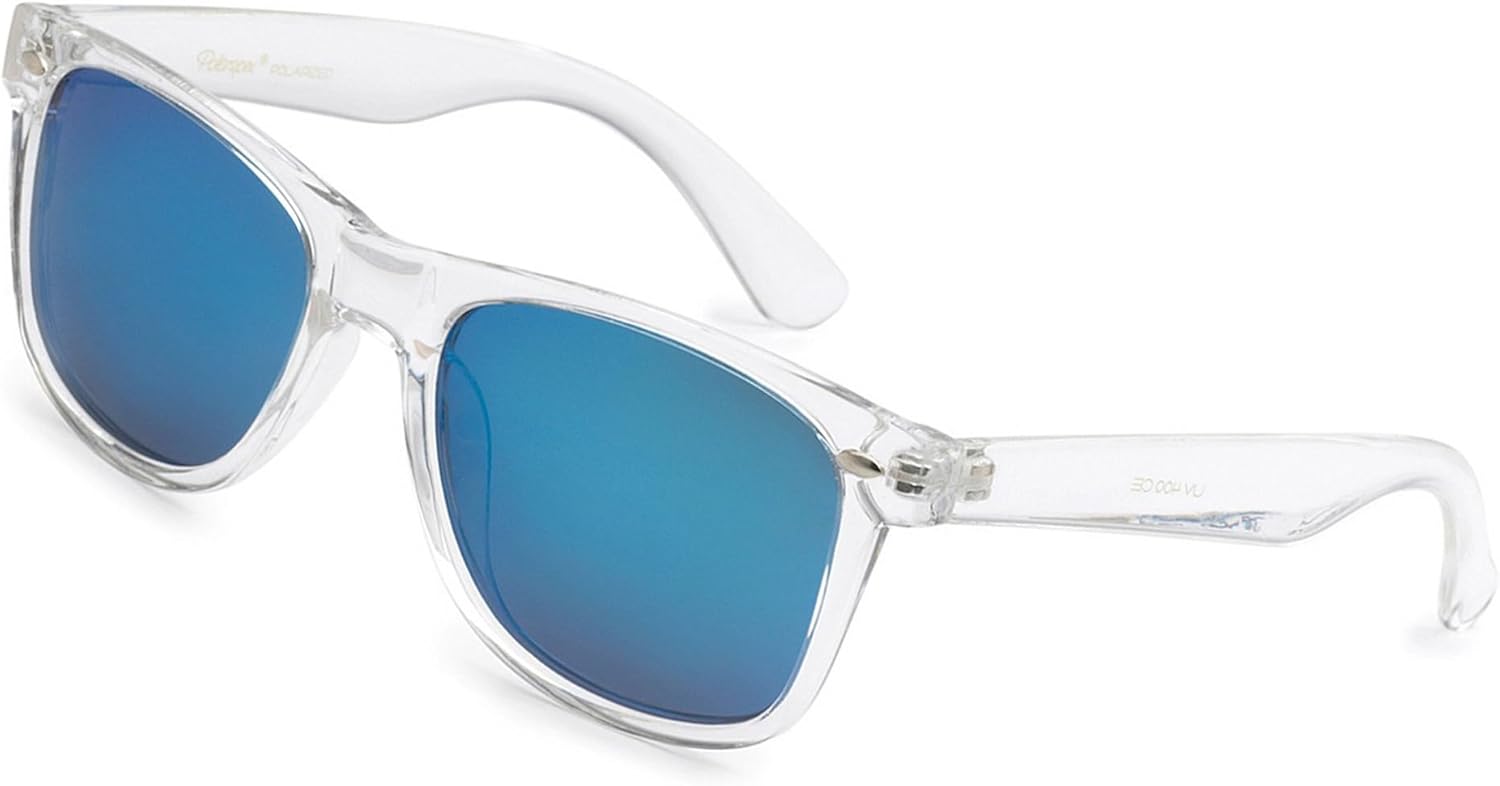 

Поляризованные солнцезащитные очки PolarSpex для мужчин и женщин – защита от УФ-излучения, прочные и легкие, в стиле ретро, ​​идеально подходят для вождения и рыбалки, Crystal | Ice Blue