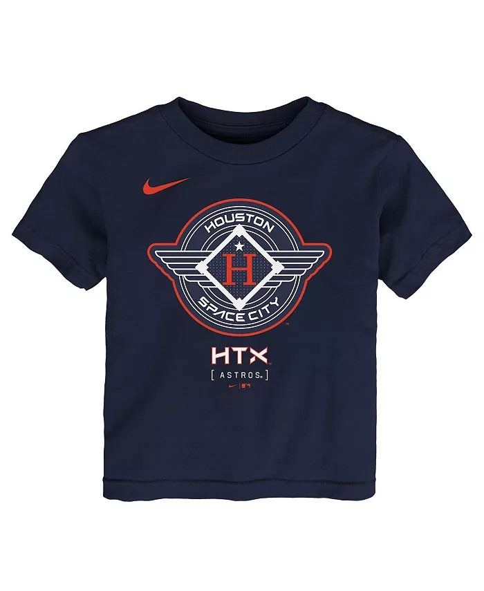 Футболка для малышей Houston Astros 2025 City Connect, темно-синяя, с логотипом Nike — фото 2