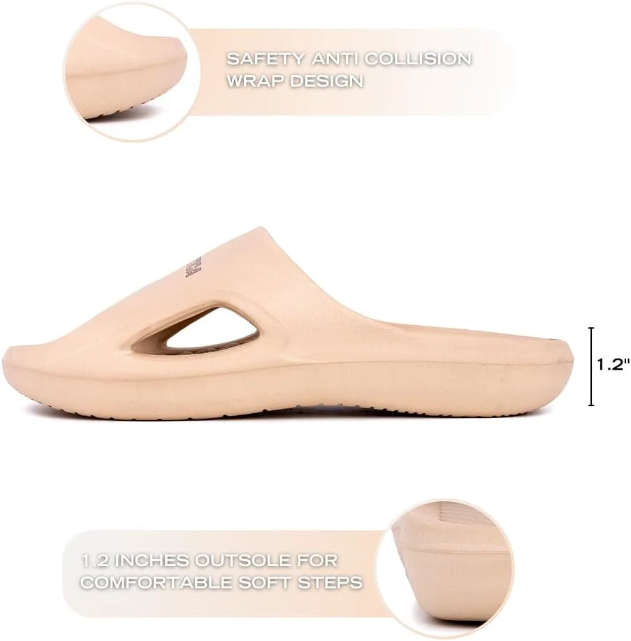Мужские спортивные шлепанцы Nautica для душа, для дома и улицы - легкие, прочные и удобные, хаки — фото 3