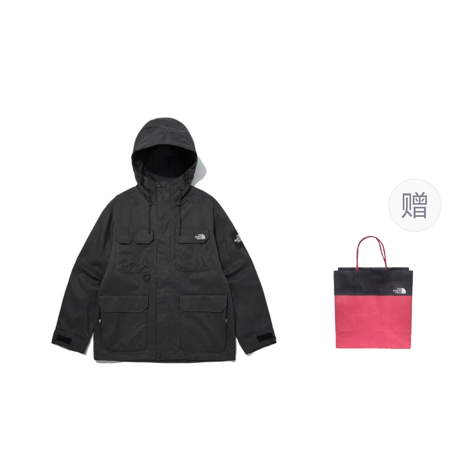

Куртка унисекс черный подарочная сумка The North Face