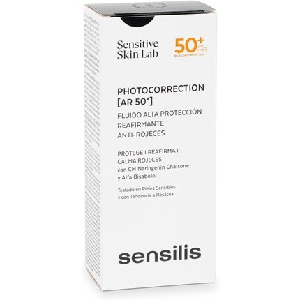Солнцезащитный крем для лица Fotocorrectie Ar Spf 50+ 40 мл для чувствительной кожи с покраснениями и/или куперозом, Sensilis — фото 2