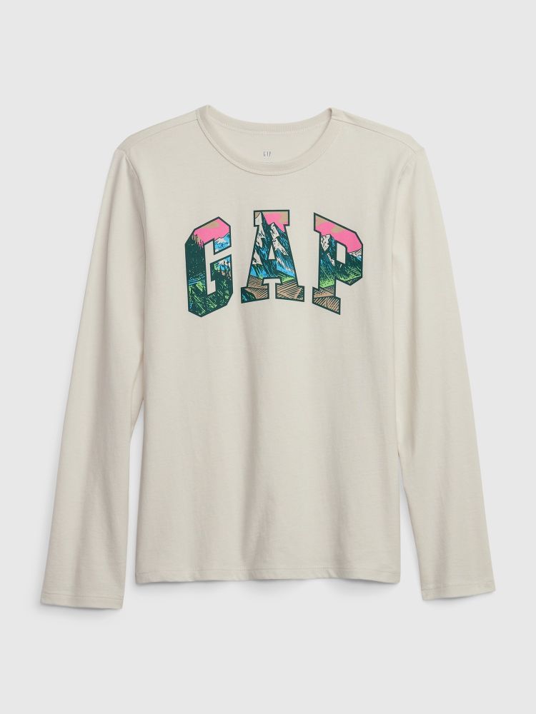 

Детская футболка с логотипом Gap, бежевый