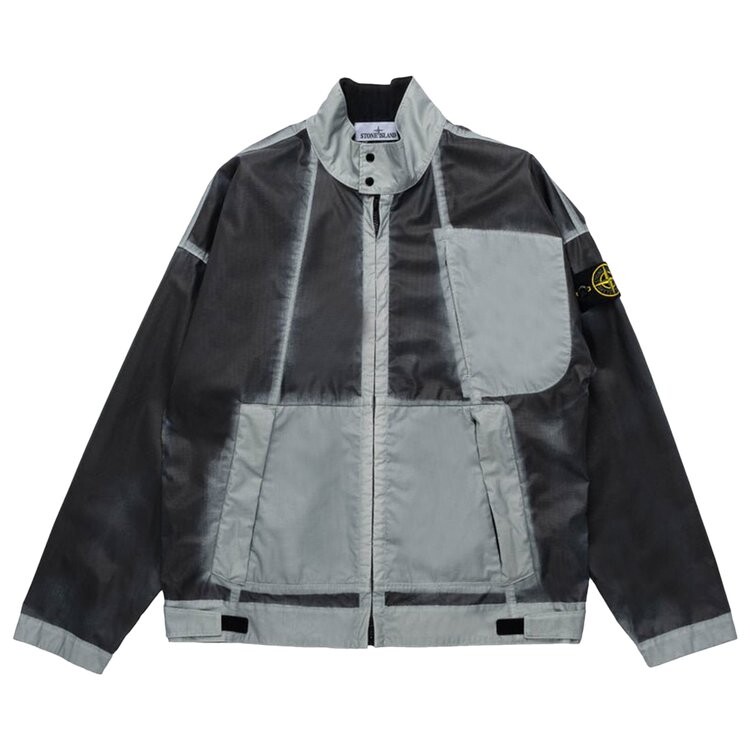 

Куртка Stone Island Hand Sprayed Mussola Biker 'Sky Blue', синий