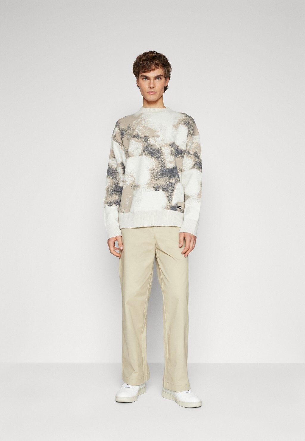 

Брюки Modern Relaxed Wide Calvin Klein, коричнево-серый