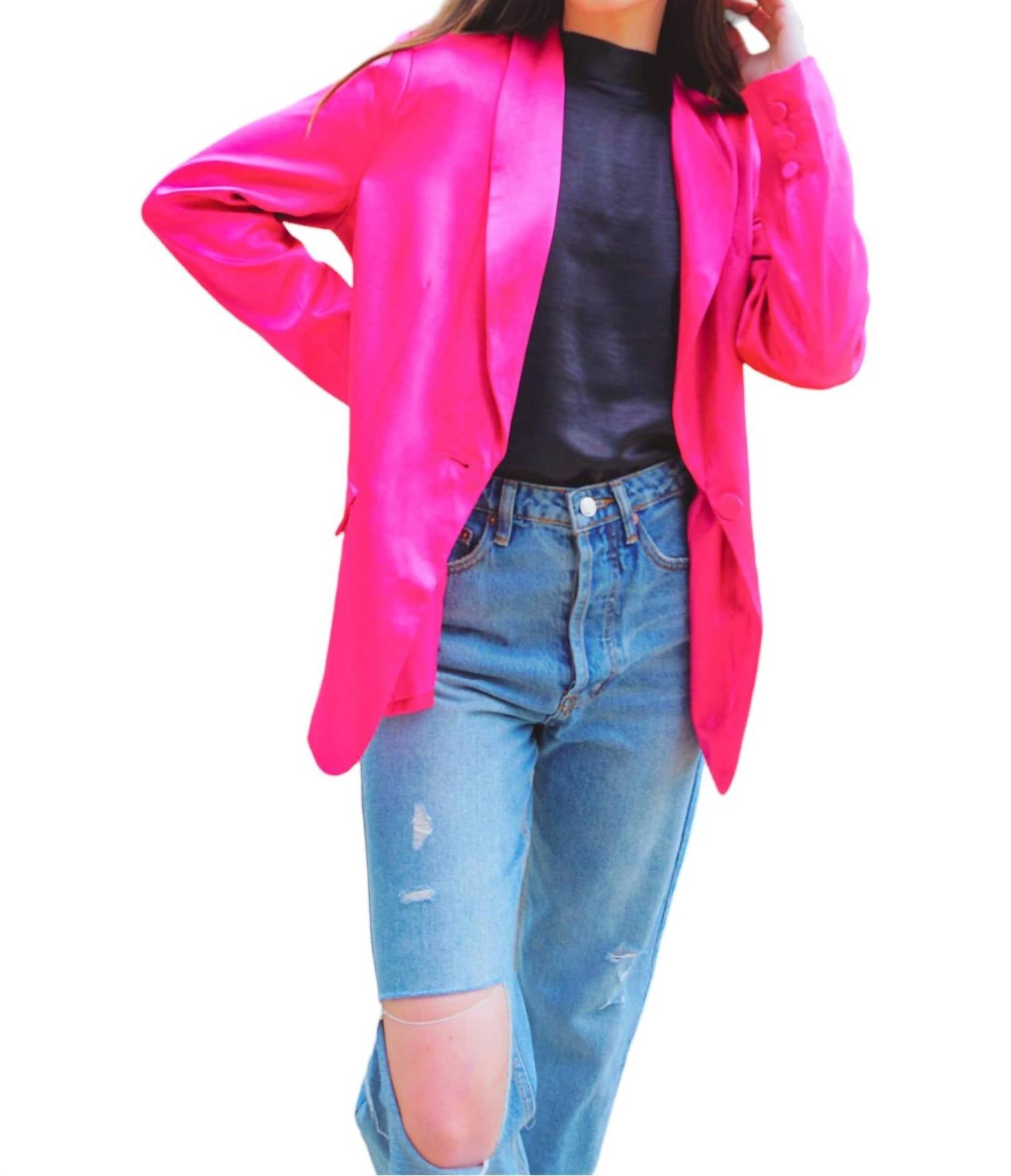 

Электрический блейзер цвета фуксии 2.7 AUGUST APPAREL, фуксия