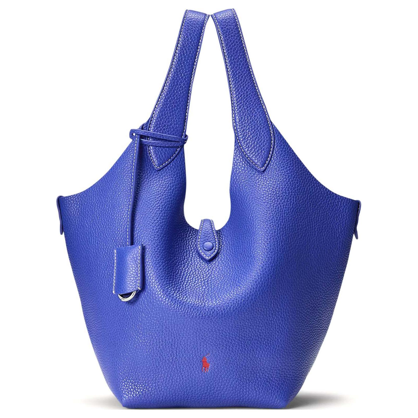 

Polo Ralph Lauren Женская сумка из коровьей кожи светло-голубого цвета