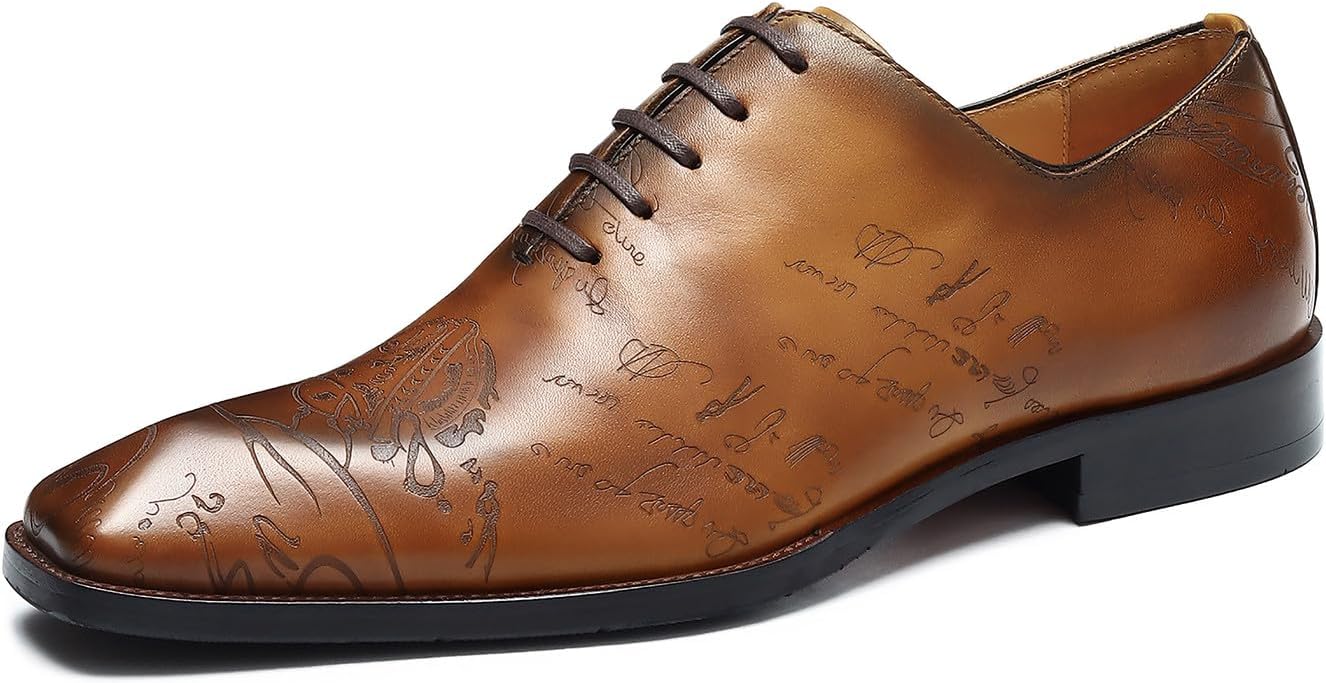 

Мужские оксфорды Santimon, официальная обувь с крыльями, дерби, из натуральной кожи, деловые, повседневные, модные, удобные туфли для смокинга, свадьбы и выпускного для мужчин, светло-коричневый