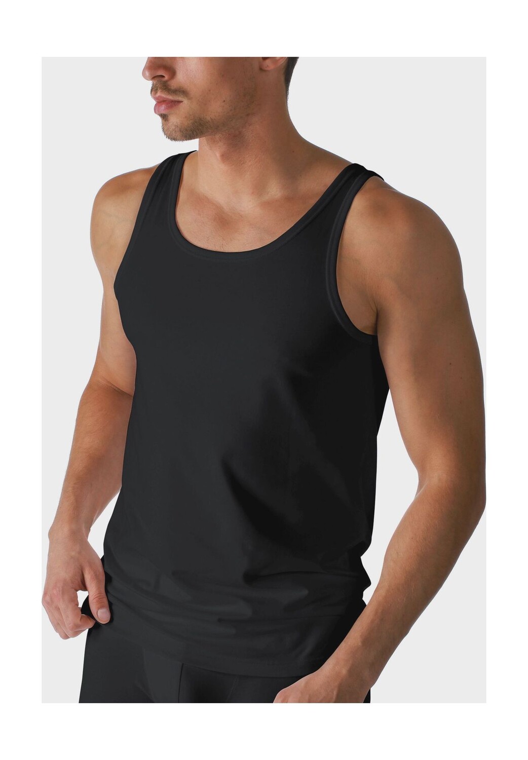 

Майка Dry Cotton, хлопок, широкие бретели, мужская mey, черный