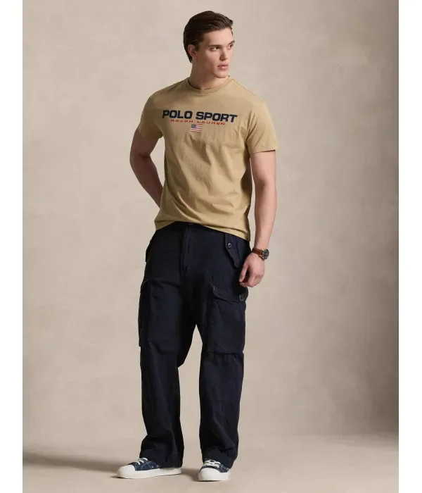 Футболка classic fit Polo Ralph Lauren, бежевый — фото 2