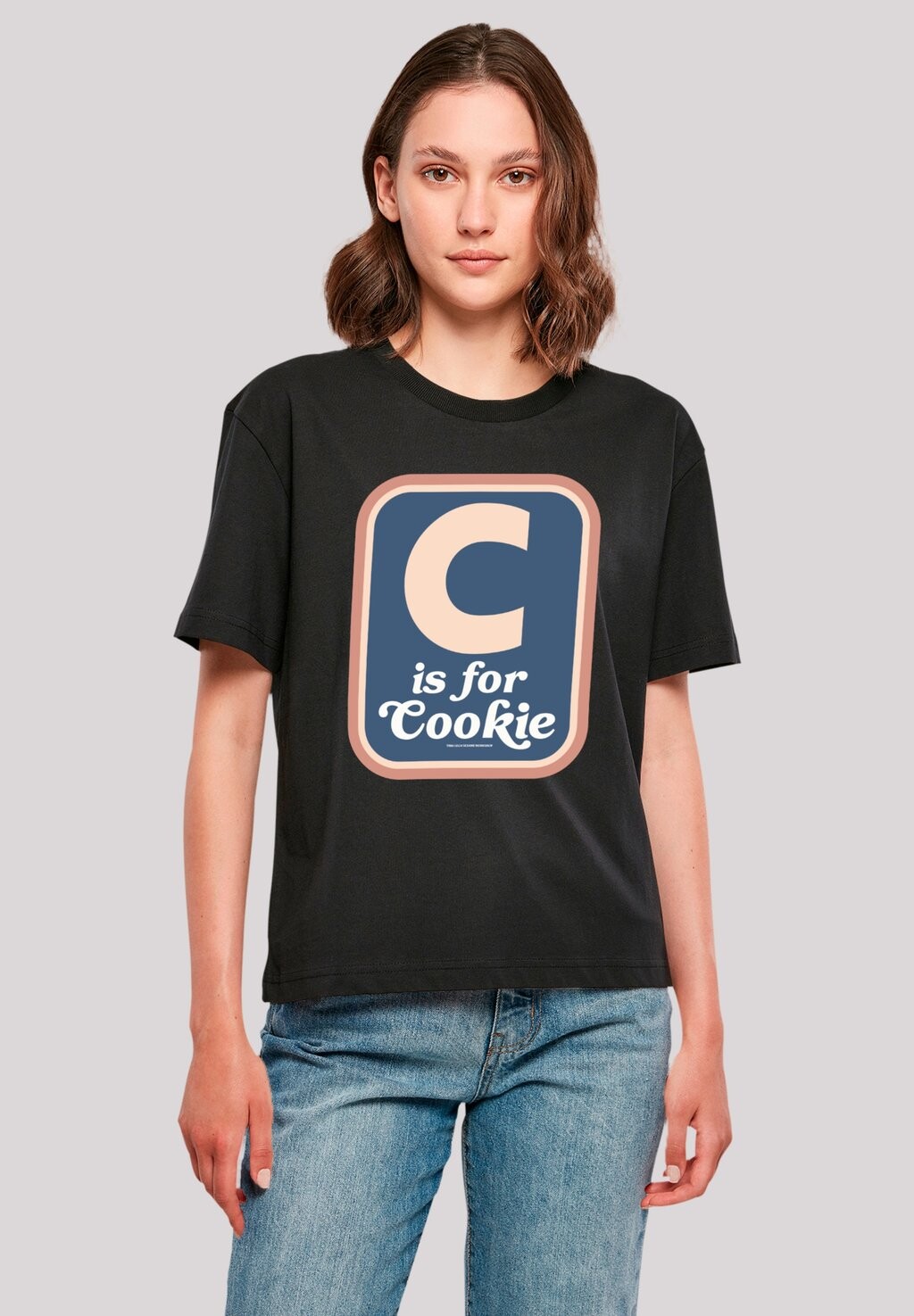 

Футболка с принтом SESAMSTRASSE C IS FOR COOKIE F4NT4STIC, черный