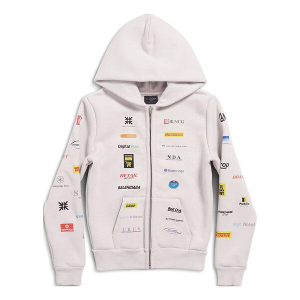 

Толстовка business english zip-up hoodie 'off white' Balenciaga, белый