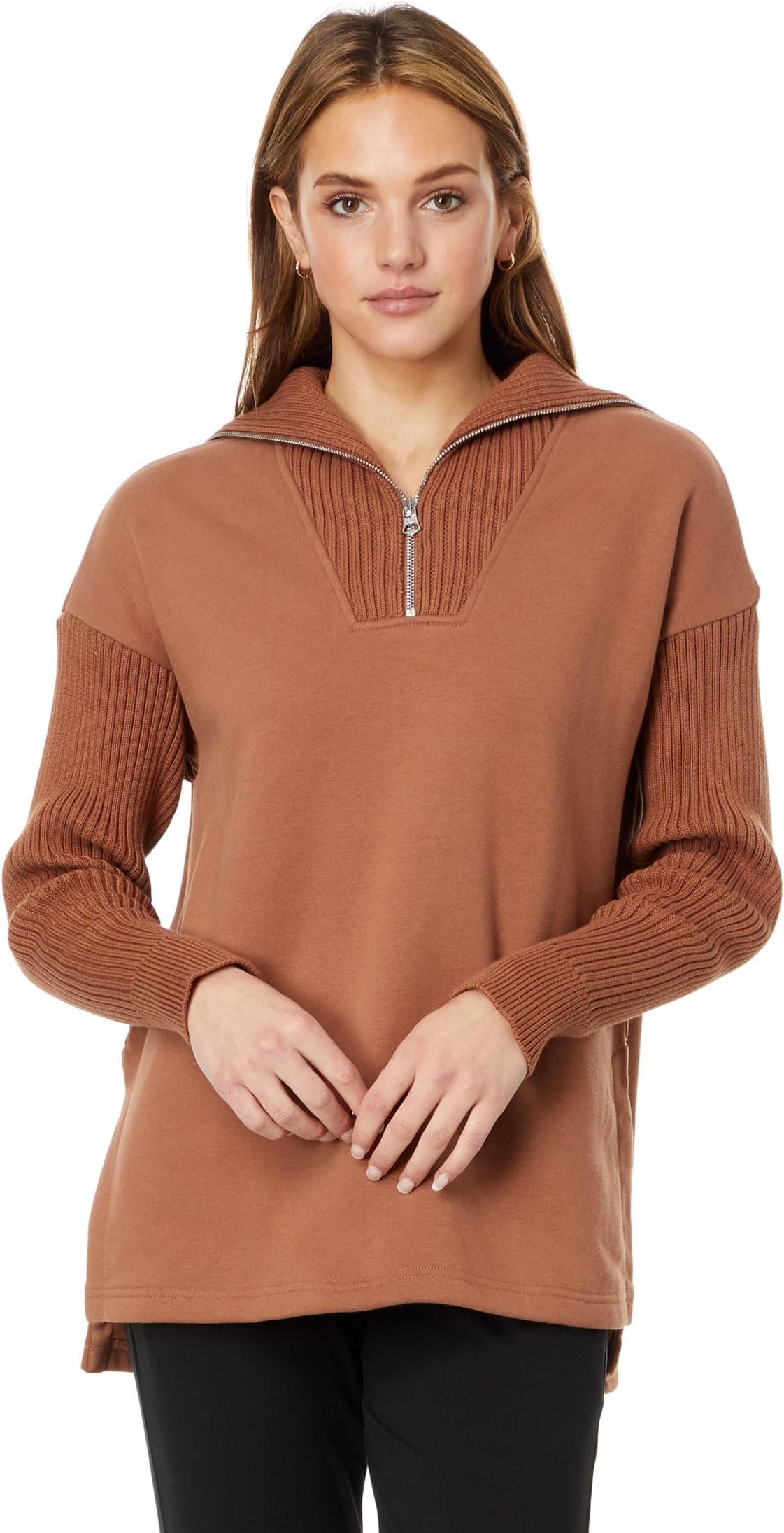 

Толстовка Varley Owens 1/2 Zip Sweat, цвет Carob Brown