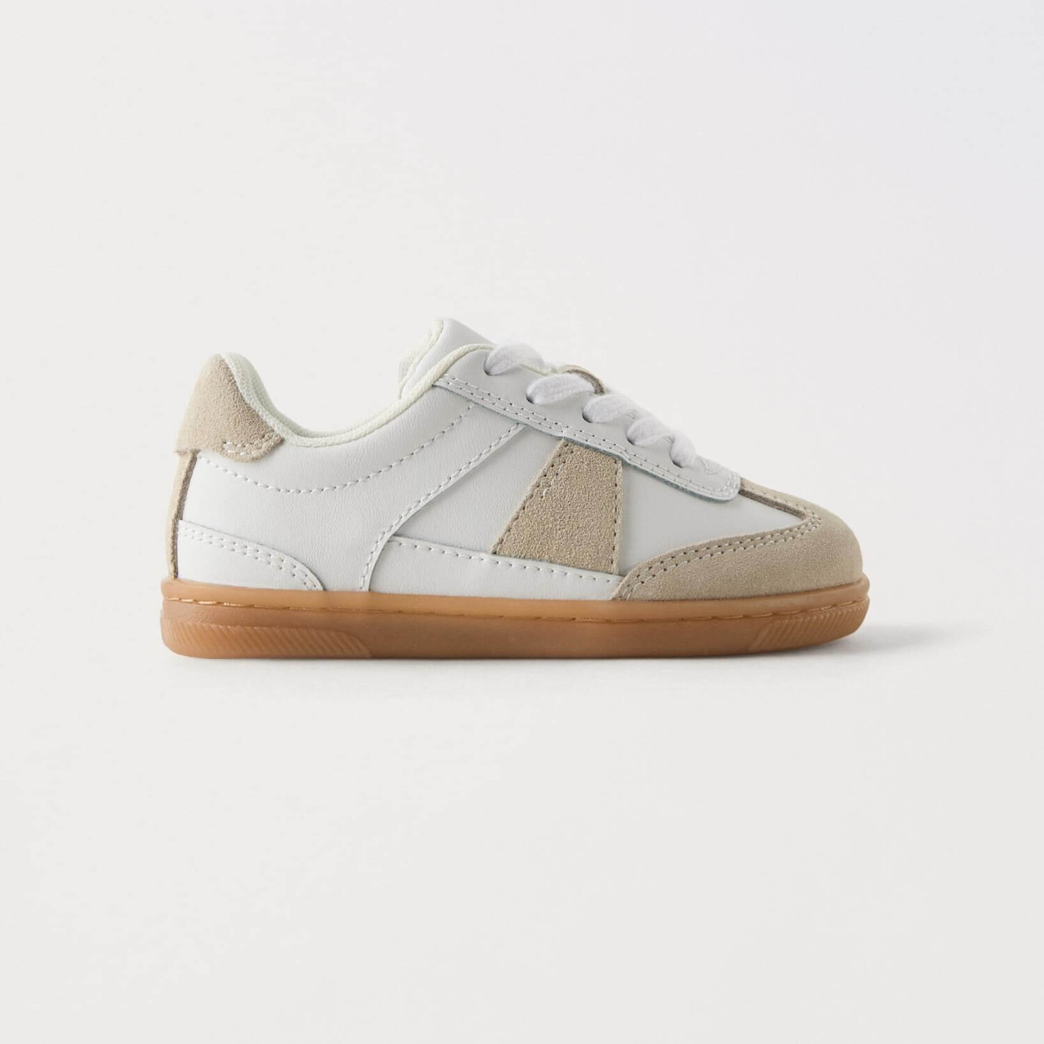 Кроссовки Zara Summer Camp Split Suede, белый/бежевый