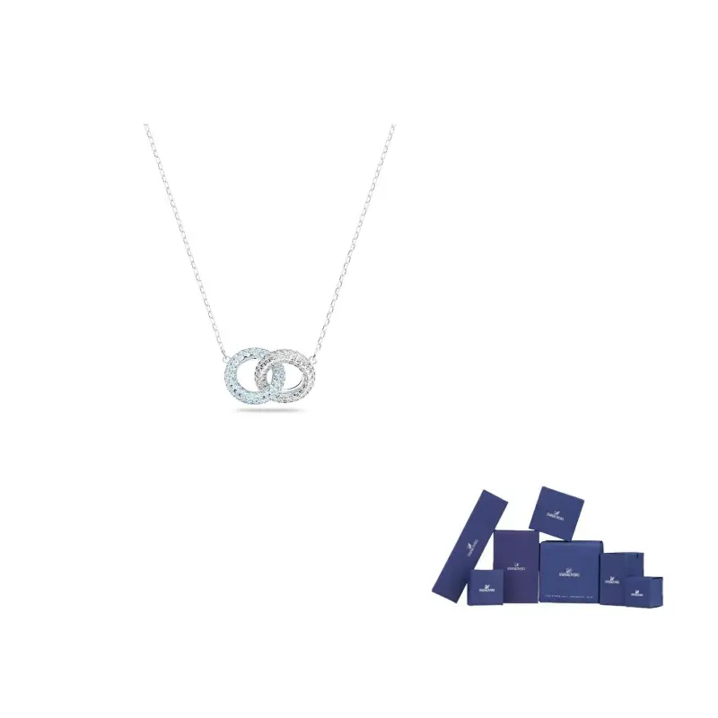 

Swarovski Родированное колье Dextera для женщин синего цвета