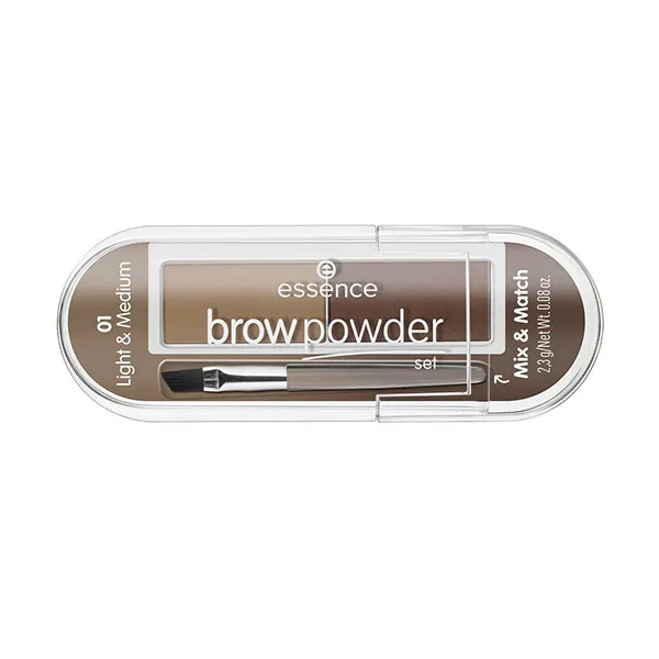 

Набор для бровей Brow Powder Essence, цвет light medium