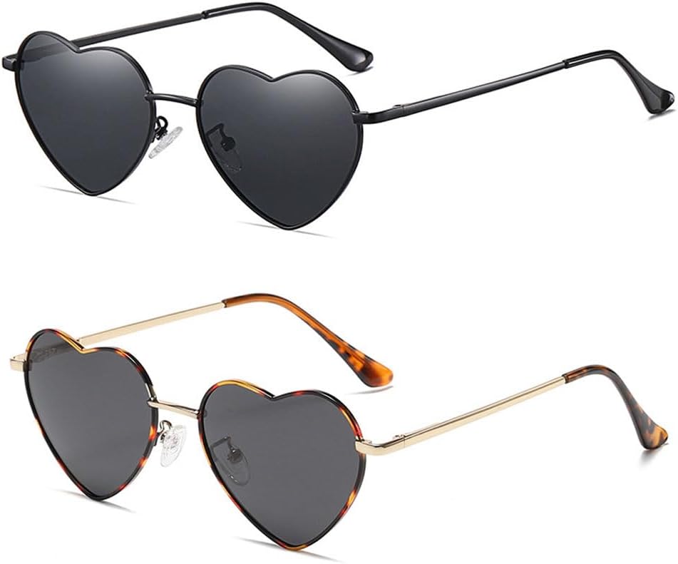 

Женские поляризованные солнцезащитные очки OZPYKAE в форме сердца, металлическая оправа, линзы с защитой UV400, солнцезащитные очки в форме сердца для женщин, Black+c16 Leopard