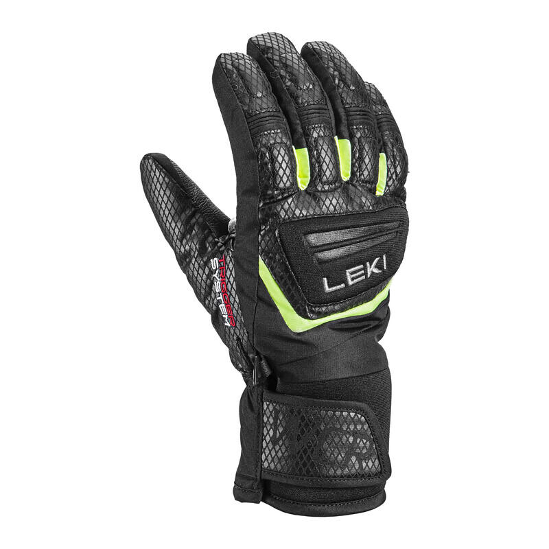 

Детские лыжные перчатки Leki, цвет black/lemon yellow
