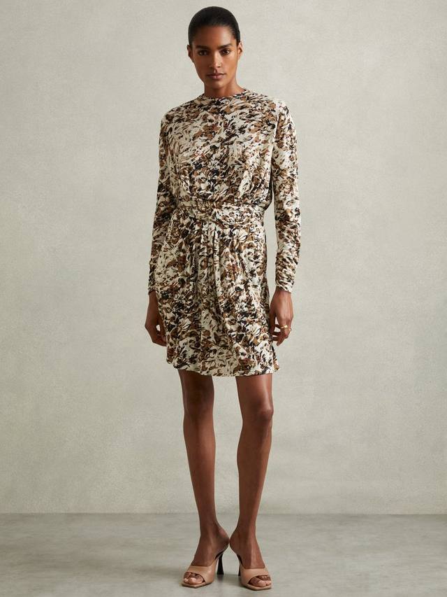 

Абстрактное мини-платье jala Reiss, цвет Khaki/Cream
