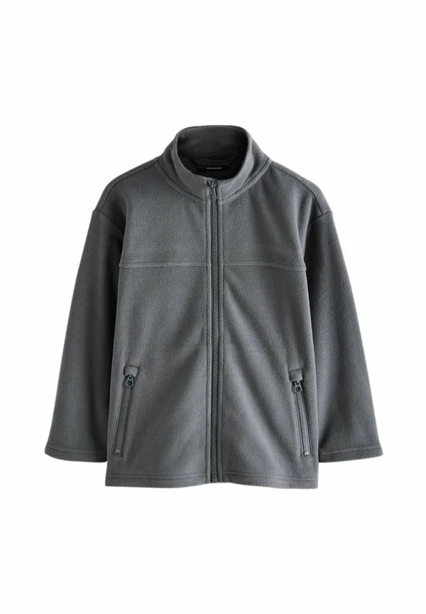 Куртка из флиса стандартного кроя, на молнии, с карманами. Next, Grey