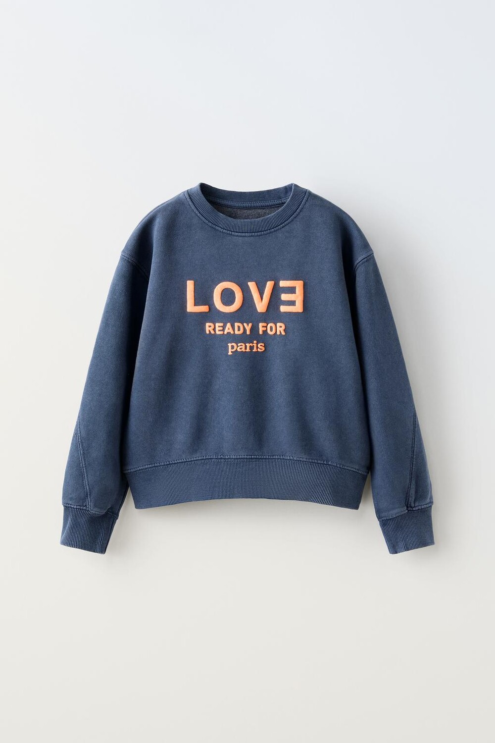 

Выцветевшая толстовка с лозунгом ZARA, синий