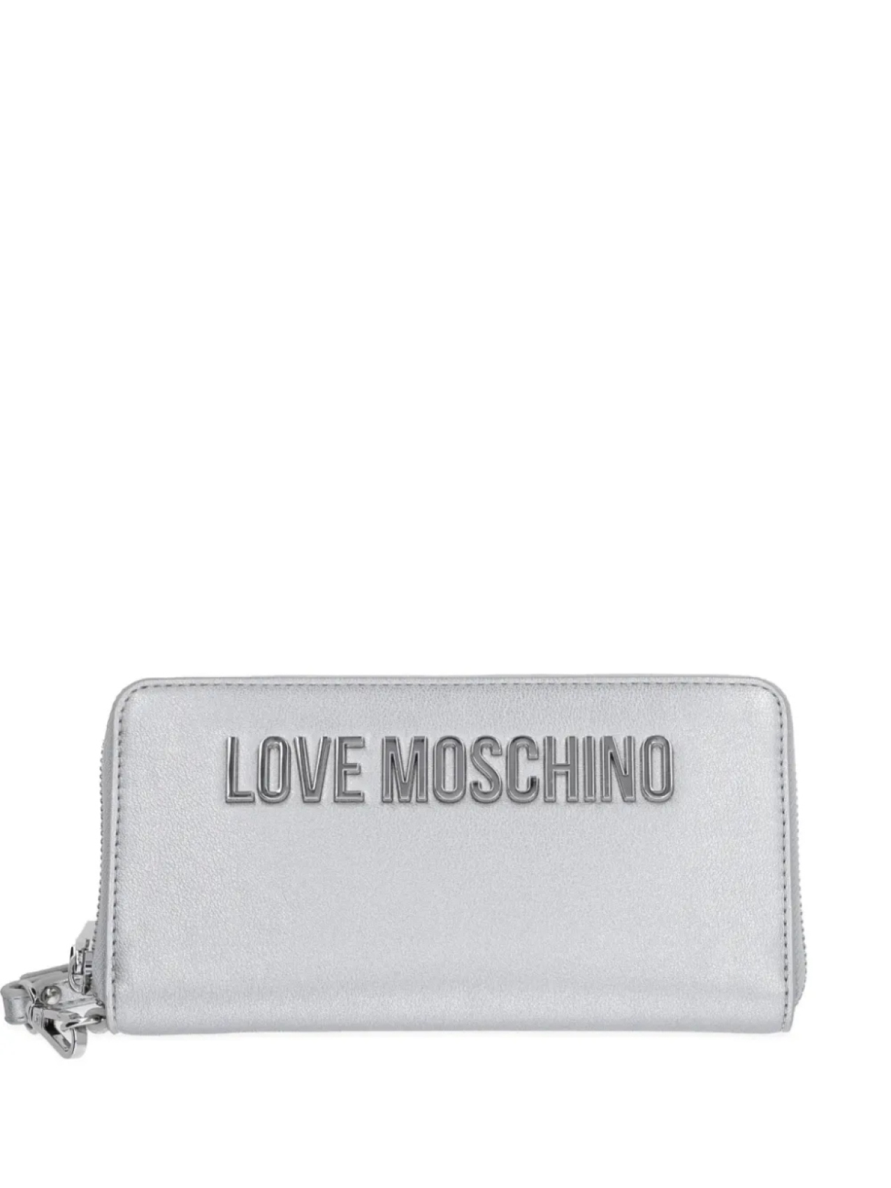 

Металлический кошелек Love Moschino, серебряный
