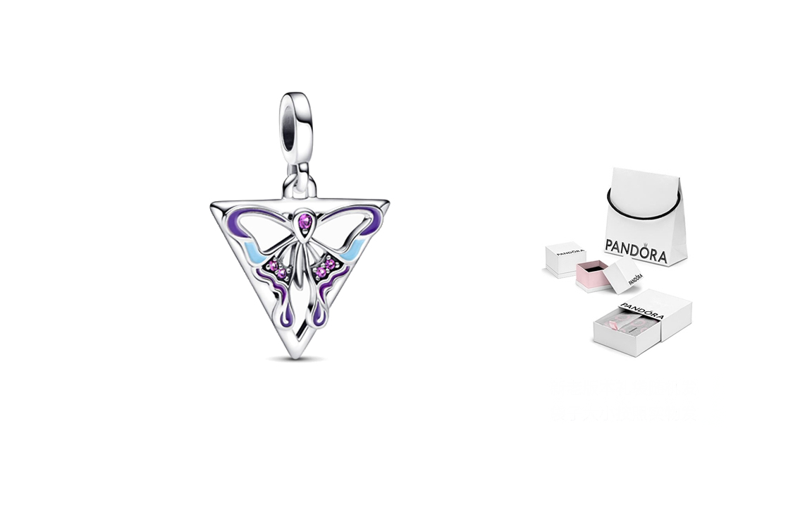 

Pandora 925 sterling silver, искусственный кристалл, эмалевые украшения для женщин